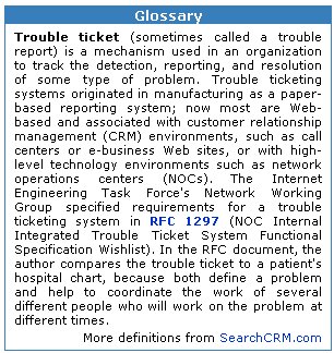 TroubleTicketDefinition